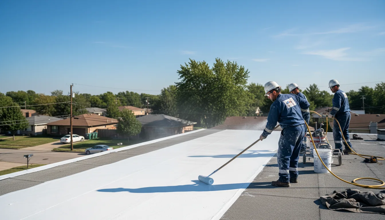 Commercial roof coating in Victoria, IL near me